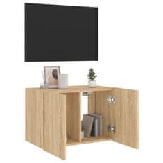 Vidaxl TV nástenná skrinka s LED svetlami dub sonoma 60x35x41 cm