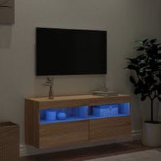 Vidaxl TV nástenná skrinka s LED svetlami dub sonoma 100x30x40 cm