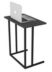 VerDesign SORIA kovový stolík na notebook, antracit 