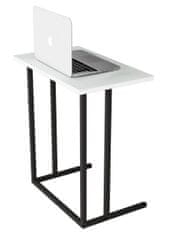 VerDesign SORIA kovový stolík na notebook, biela