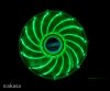 prídavný ventilátor Vegas LED 12 cm zelená