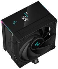 DEEPCOOL chladič AK500S Digital / užší / 120mm fan / 5x heatpipes / PWM / pre Intel aj AMD / čierny