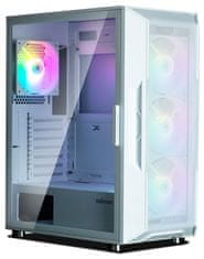 Zalman skriňa I3 Neo / middle tower / ATX / 4x120 RGB / 2xUSB 3.0 / 1xUSB 2.0 / presklená bočnica / biela