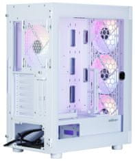 Zalman skriňa i4 TG / Middle Tower / 4x 140 mm RBG LED fan / 2x USB 3.0 / 1x USB 2.0 / mesh panel / tvrdené sklo / biela