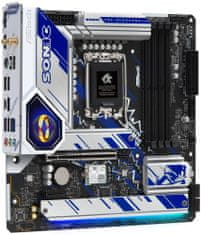 ASRock B760 PG SONIC WIFI / Intel B760 / LGA1700 / 4x DDR5 / 3x M.2 / HDMI / DP / USB-C / WiFi / mATX