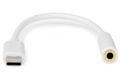 Nedis USB 2.0 adaptér/ USB-C zástrčka - 3,5 mm zásuvka/ okrúhly/ biely/ blister/ 10 cm