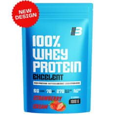 Excelent 100% Whey Proteín 1000g-jahodový krém od BODY NUTRITION