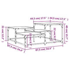 Petromila vidaXL Konferenčný stolík hnedý dub 87,5x87,5x40 cm kompozitné drevo