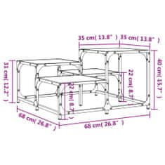 Vidaxl Konferenčný stolík dub sonoma 68x68x40 cm kompozitné drevo