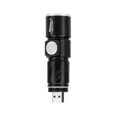 Rebel 3W hliníková baterka (ZOOM, USB konektor)