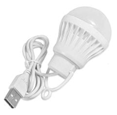 Verk Kempingová LED lampa USB, 2,5 W, 1m biela