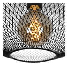 LUCIDE Stropné svietidlo MESH Black, priemer 45cm