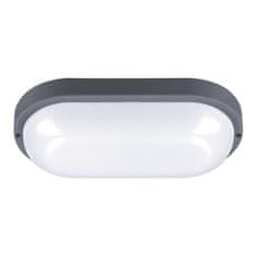 Solight LED vonkajšie svietidlo 13W, 910lm, 4000K, IP54, 21cm, oválne šedé