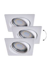 Rabalux LED zápustné bodové svietidlo Lite 3x3W | 720lm | 3000K | IP40 - set 3 svietidiel, biela