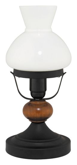 Rabalux PETRONEL stolná lampa max. 1x60W | E27 | IP20 - tmavé drevo, čierna