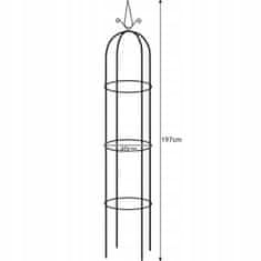 Gardlov  21029 Opierka na popínavé rastliny 200 x 40 cm kov zelená