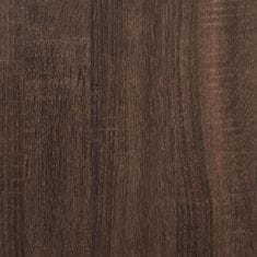 Vidaxl Skrinka s kolieskami hnedý dub 60x22x79 cm kompozitné drevo