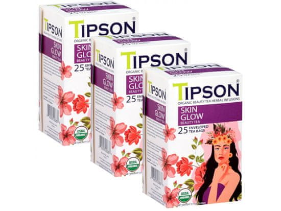 Tipson Tipson Organic Beauty SKIN GLOW zelený čaj vo vreckách 25 x 1,5 g x3