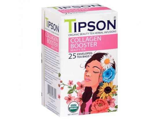 Tipson Tipson Organic Beauty COLLAGEN BOOSTER zelený čaj vo vrecúškach 25 x 1,5 g x1