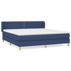 Vidaxl Posteľný rám boxspring s matracom modrý 180x200 cm látka