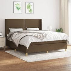 Petromila vidaXL Boxspring posteľ s matracom tmavohnedá 180x200 cm látka