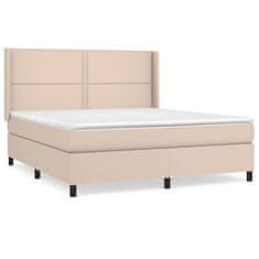 Petromila vidaXL Boxspring posteľ s matracom kapučínová 180x200 cm umelá koža