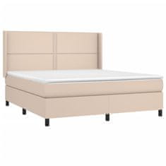 Petromila vidaXL Boxspring posteľ s matracom kapučínová 180x200 cm umelá koža