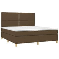 Petromila vidaXL Boxspring posteľ s matracom tmavohnedá 180x200 cm látka