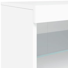 Petromila vidaXL Komoda s LED svetlami biela 123x37x67 cm