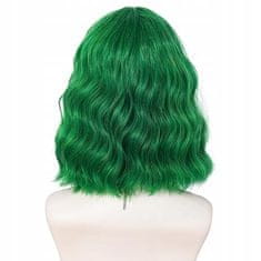 Korbi Zelený parochňa Wig Vlasy Polodlhé Vlny na Halloween W105