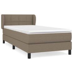 Vidaxl Posteľný rám boxspring s matracom sivohnedý 90x190 cm látka