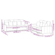 Petromila vidaXL 2-dielna sedacia súprava s vankúšmi hnedá zamat