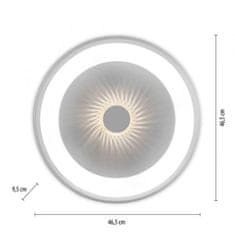 PAUL NEUHAUS LEUCHTEN DIREKT aj s JUST LIGHT LED stropné svietidlo biele šedá 50x50 kruhové krištáľový efekt stmievateľné CCT 2700-5000K LD 14384-16