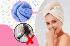 CoolCeny Osuška na vlasy - Turban Hair Wrap - Modrá