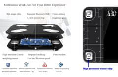 CoolCeny Bluetooth osobná váha s teplomerom a LED displejom