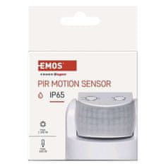 EMOS PIR senzor (pohybové čidlo) IP65 1200W, biely