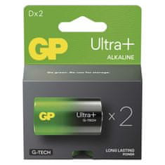 GP Alkalická batéria GP Ultra Plus LR20 (D), 2 ks