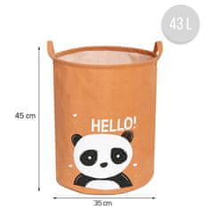 Tulimi Kôš na hračky, bavlna, Hello Panda, hnědý - 43 L