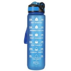 KIK KX4398_2 Motivačná fľaša na vodu 1 l modrá