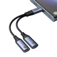 Joyroom SY-C03 adaptér USB-C / 2x USB-C, čierny