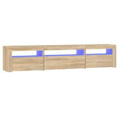 Vidaxl TV skrinka s LED svetlami dub sonoma 195x35x40 cm