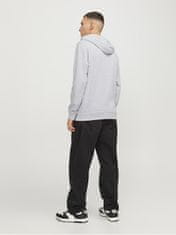 Jack&Jones Pánska mikina JJZURI Standard Fit 12247796 White Melange (Veľkosť M)