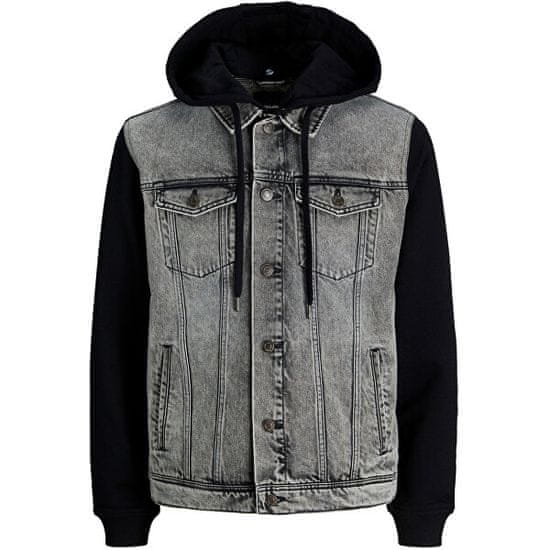 Jack&Jones Pánska džínsová bunda JJIJEAN 12249225 Black Denim