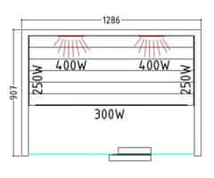 Sentiotec Infrasauna VOLLSPEKTRUM 1800 W pre 2 osoby