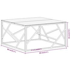 Vidaxl Konferenčný stolík zlatý nehrdzavejúca oceľ a tvrdené sklo