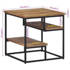 Vidaxl Príručný stolík 50x50x50 cm recyklovaný tíkový masív