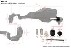 SEFIS MS10 montážna sada do riadidla univerzálna - pár