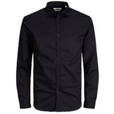 Jack&Jones Plus Pánska košeľa JPRBLACARDIFF Loose Fit 12235157 Black (Veľkosť 4XL)