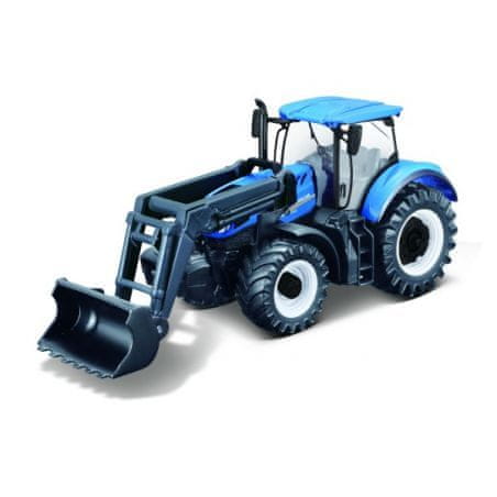 BBurago Kovový traktor Bburago s nakladačom Fendt 1050 Vario/New Holland