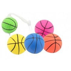 Teddies Gumená lopta basketbal 8,5cm, 5 farieb